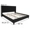 Merrick Lane Chenoa Upholstered Platform Bed with Button Tufted Headboard